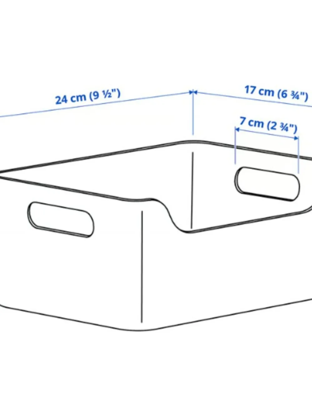 UPPDATERA 006.105.48/00610548 Box, gray-blue, 9 1/2x6 3/4